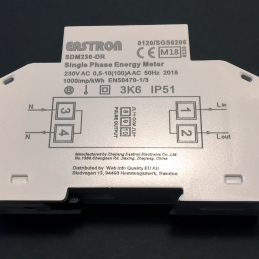 Electricity meter single phase SDM230 modbus MID