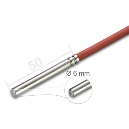 PT1000 Universal temp sensor 6 mm 3 meter