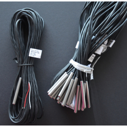 PT100 Universal temp sensor 6 mm, 10 meter BK