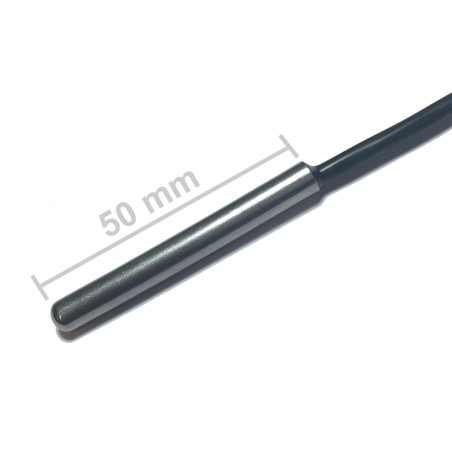 PT100 Universal temp sensor 6 mm, 10 meter BK