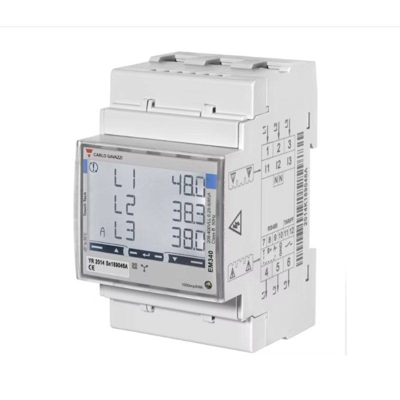 Carlo Gavazzi EM340-O1 MID with pulse output, EM340DINAV23XO1PFB front image