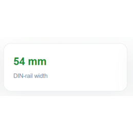 YTL SEM3A202 trefas elmätare med modbus, MID-certifierad, dimensioner.