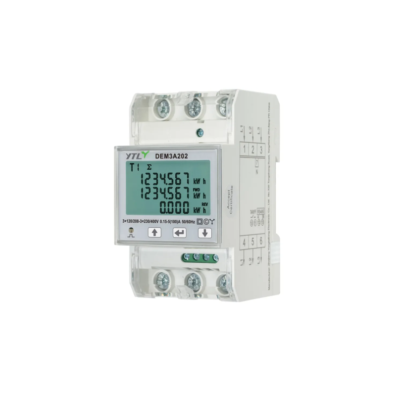 YTL DEM3A202 – 100 A Three-Phase Energy Meter with Modbus, MID certified. Main image.