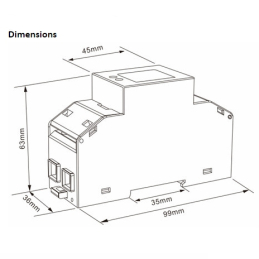 Eastron SDM230 modbus MID dimensions
